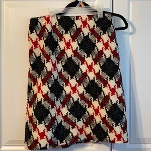 Nine West houndstooth wool skirt